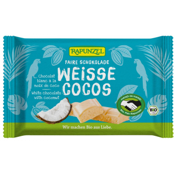 Weisse Cristallino Schokolade mit Kokosstückchen H