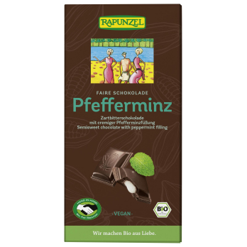 Zartbitter mit Pfefferminz