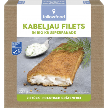 Kabeljau Filets in Bio-Panade