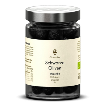 ÖK Schwarze Oliven Thrumba mit Kräutern