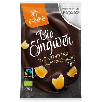 Ingwer in Zartbitterschokolade