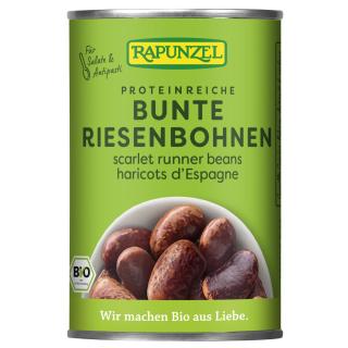 Bunte Riesenbohnen in der Dose