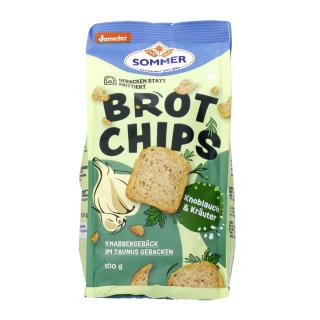 Brot Chips mit Knobi und Kräuter