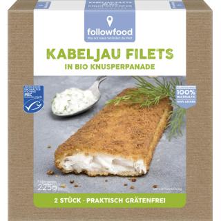Kabeljau Filets in Bio-Panade