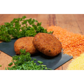 Rote-Linse Polenta Burger