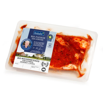 Nackensteaks, gewürzt