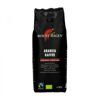 Röstkaffee ganze Bohne entkoffeiniert