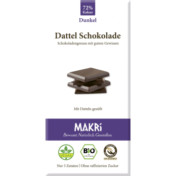 Dattel Schokolade - Dunkel 72% 85 g