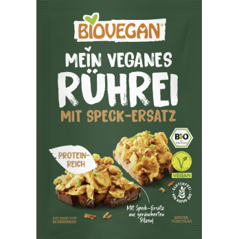 Veganes Rührei mit Speckersatz