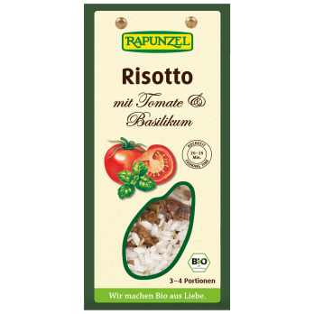 Original italienisches Risotto mit Tomaten und Bas