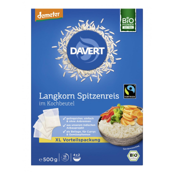 Weißer Langkorn im Kochbeutel