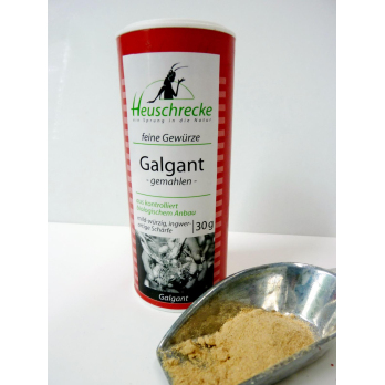 Galgantwurzel gemahlen, Dose