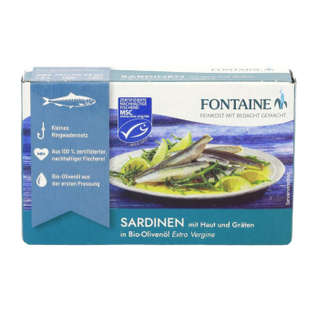 Sardinen mit Haut & Gräten