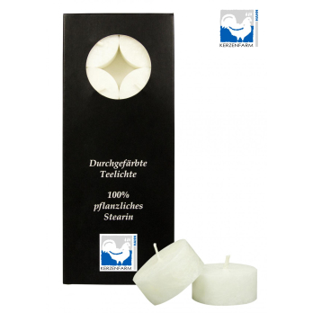 Stearin-Teelicht-Set weiß