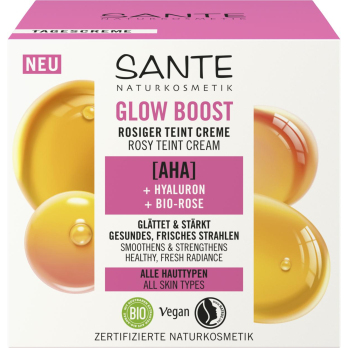 Glow Boost rosiger Teint Creme mit Hyaluron & Bio-