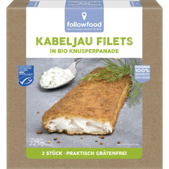 Kabeljau Filets in Bio-Panade