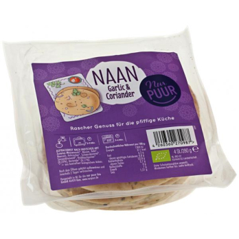 Mini Naan Knoblauch & Koriander 4 Stück