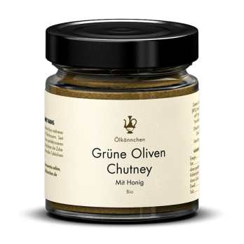ÖK Chutney Grüne Oliven mit Honig, mit Orangensaft